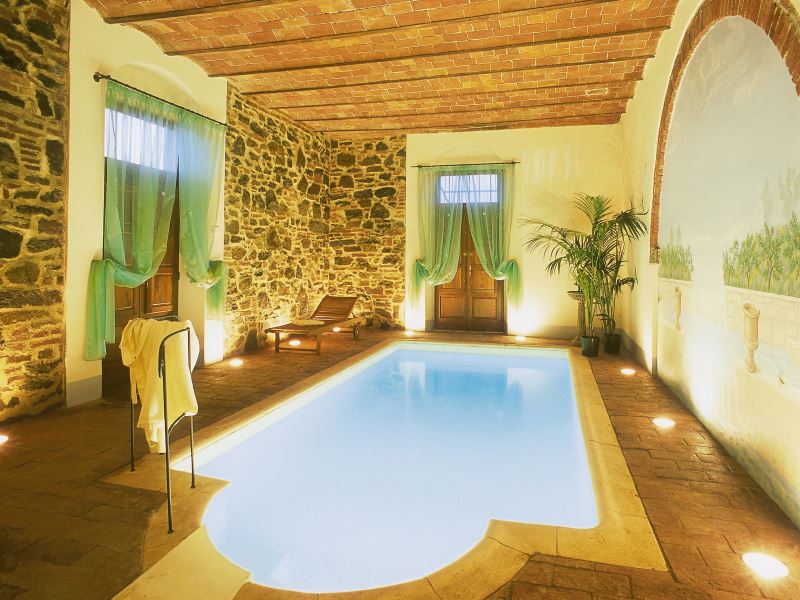 Indoor pool at Villa Michelangioli, sleeps 18