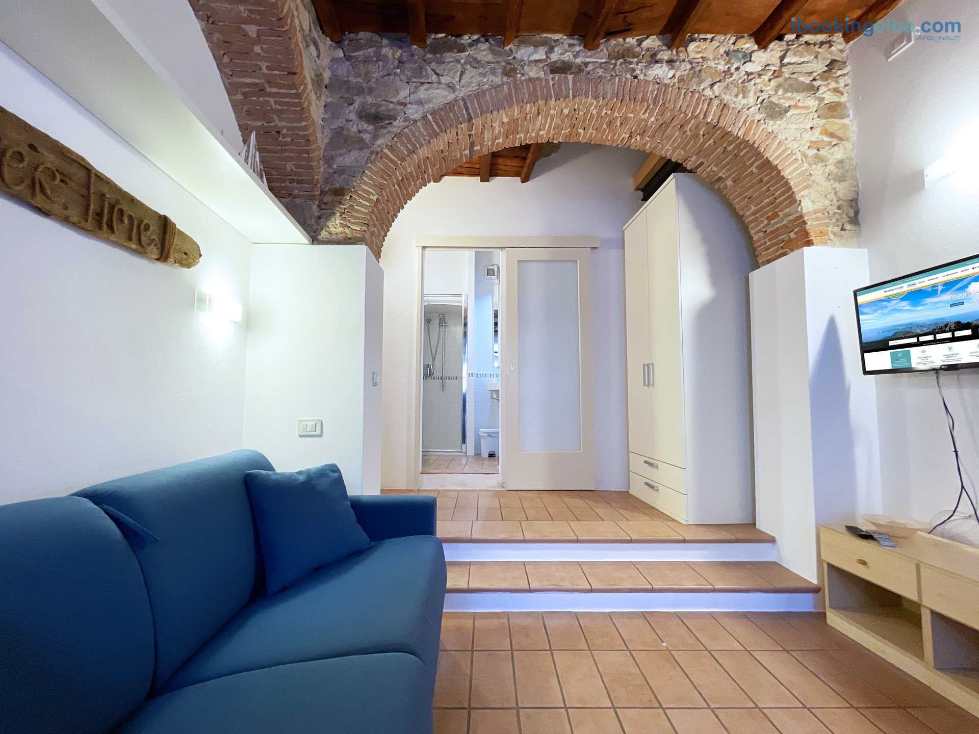 Casa Cotone - Soggiorno con Divano letto, Tv, Angolo Cottura